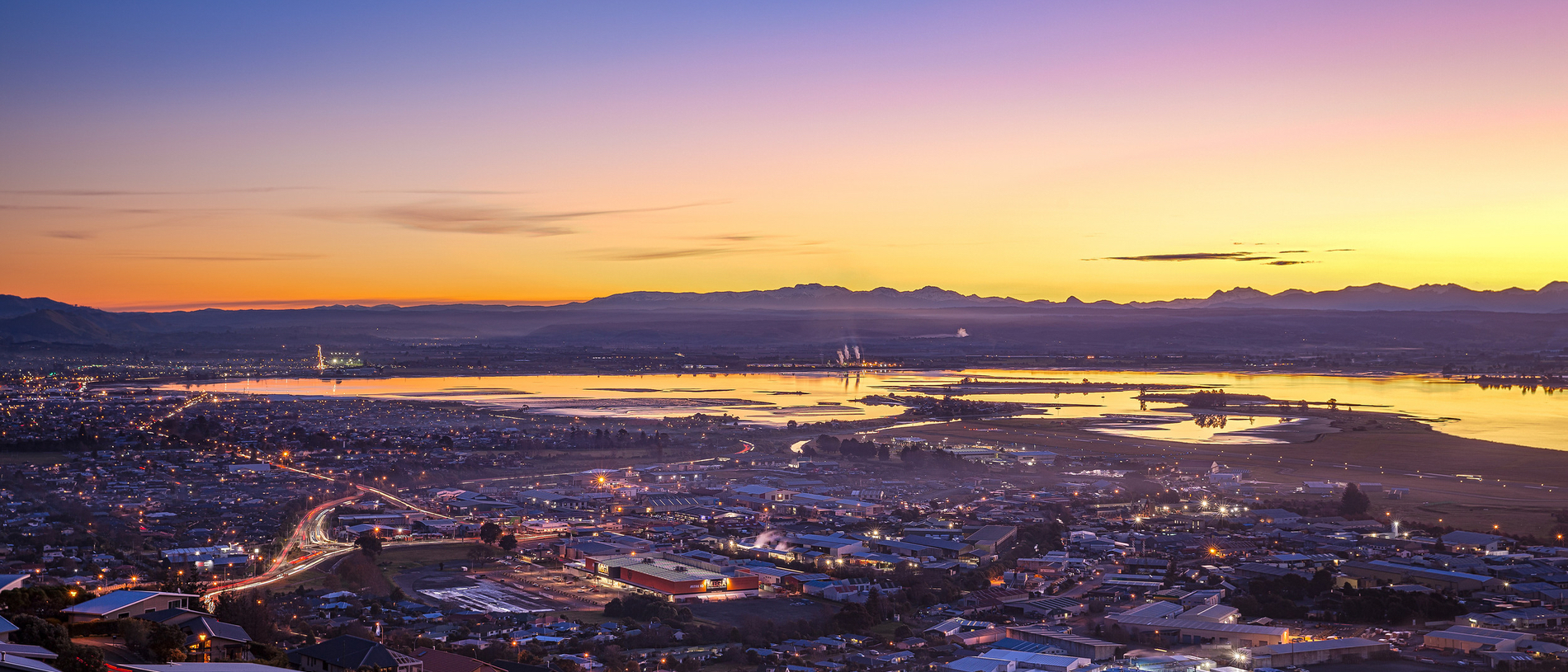 Nelson sunset overlooking Tasman Bay
