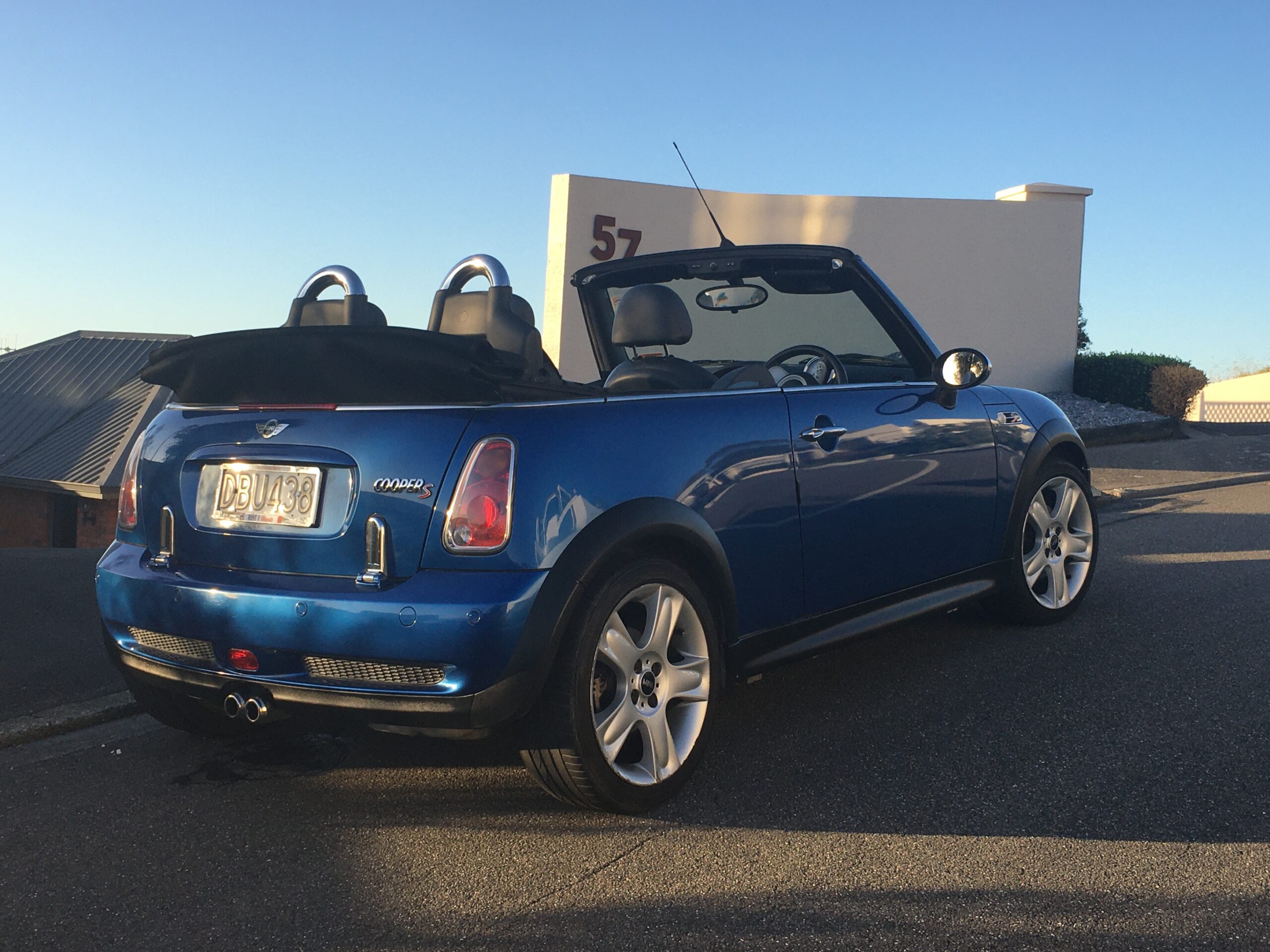 Mini Cooper Convertible by No 57 House wall frontage