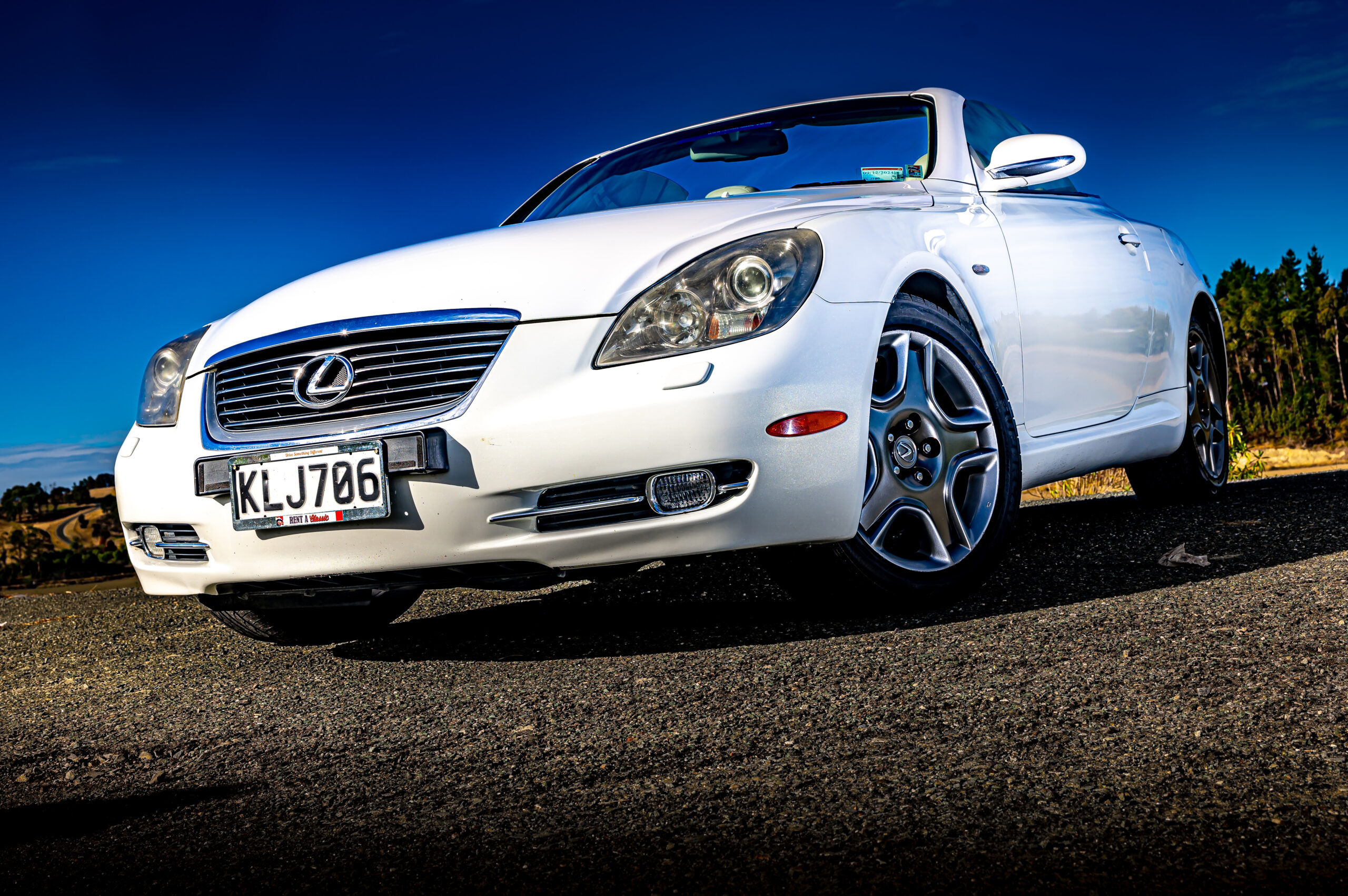 RentAClassics Lexus SC430 front on tilted