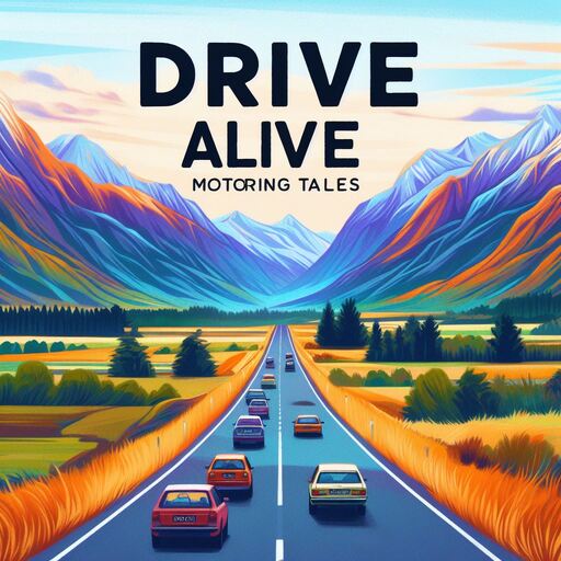 Drive Alive AI generated picture of cars driving through mountains